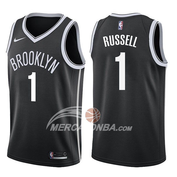 Maglia NBA Brooklyn Nets D'angelo Russell Icon 2017-18 Nero